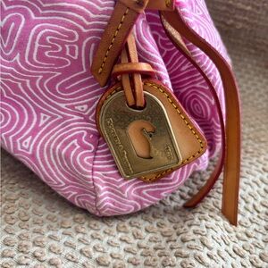 Dooney and Bourke pink Shoulder Bag with Leather Accents